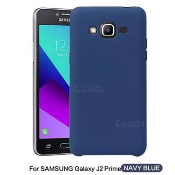 Howmak Slim Liquid Silicone Rubber Shockproof Phone Case Cover for Samsung Galaxy J2 Prime G532 - Midnight Blue