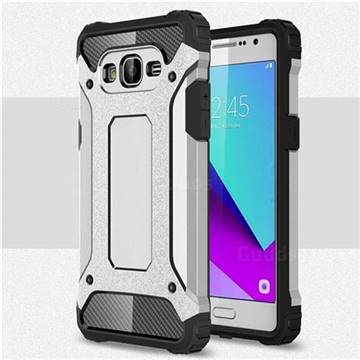 King Kong Armor Premium Shockproof Dual Layer Rugged Hard Cover for Samsung Galaxy J2 Prime G532 - Technology Silver