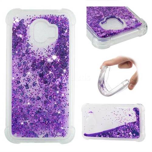 Dynamic Liquid Glitter Sand Quicksand Star TPU Case for Samsung Galaxy J2 Pro (2018) - Purple