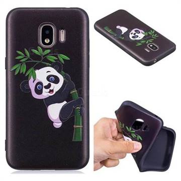 Bamboo Panda 3D Embossed Relief Black Soft Back Cover for Samsung Galaxy J2 Pro (2018)