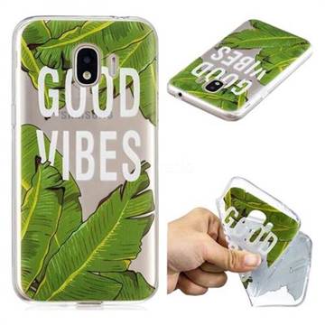Good Vibes Banana Leaf Super Clear Soft TPU Back Cover for Samsung Galaxy J2 Pro (2018)