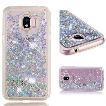 Dynamic Liquid Glitter Quicksand Sequins TPU Phone Case for Samsung Galaxy J2 Pro (2018) - Silver