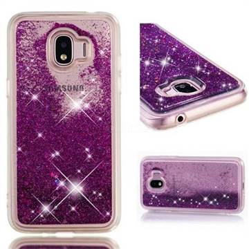 Dynamic Liquid Glitter Quicksand Sequins TPU Phone Case for Samsung Galaxy J2 Pro (2018) - Purple