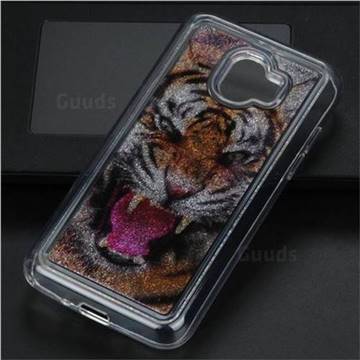 Tiger Glassy Glitter Quicksand Dynamic Liquid Soft Phone Case for Samsung Galaxy J2 Pro (2018)