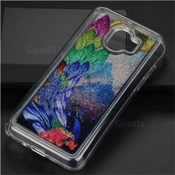 Phoenix Glassy Glitter Quicksand Dynamic Liquid Soft Phone Case for Samsung Galaxy J2 Pro (2018)