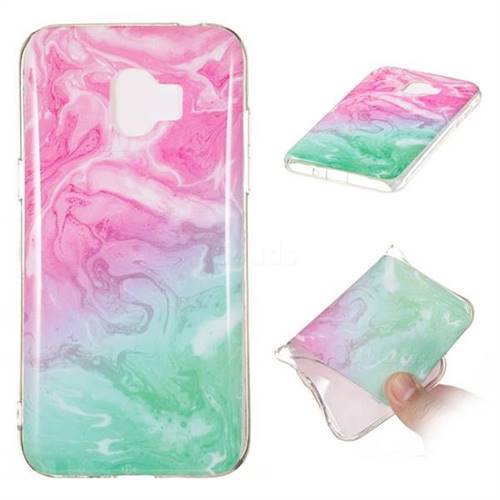 Pink Green Soft TPU Marble Pattern Case for Samsung Galaxy J2 Pro (2018)