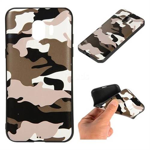 Camouflage Soft TPU Back Cover for Samsung Galaxy J2 Pro (2018) - Black White