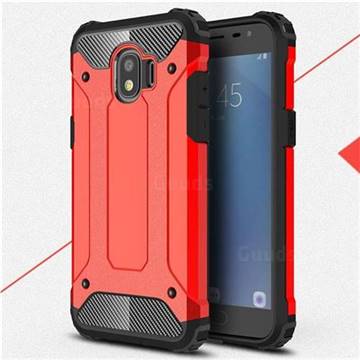 King Kong Armor Premium Shockproof Dual Layer Rugged Hard Cover for Samsung Galaxy J2 Pro (2018) - Big Red