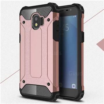 King Kong Armor Premium Shockproof Dual Layer Rugged Hard Cover for Samsung Galaxy J2 Pro (2018) - Rose Gold
