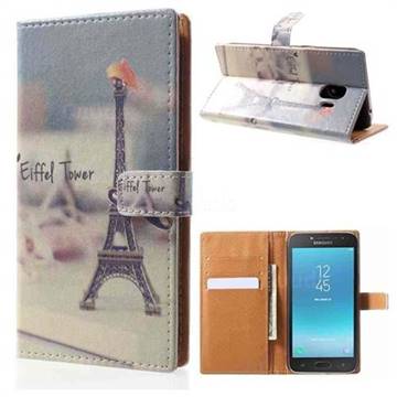 Eiffel Tower Leather Wallet Case for Samsung Galaxy J2 Pro (2018)