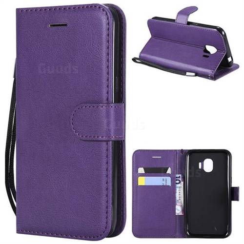 Retro Greek Classic Smooth PU Leather Wallet Phone Case for Samsung Galaxy J2 Pro (2018) - Purple