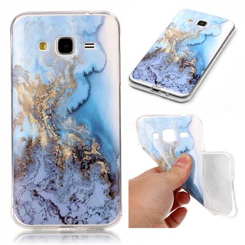 Sea Blue Soft TPU Marble Pattern Case for Samsung Galaxy J3