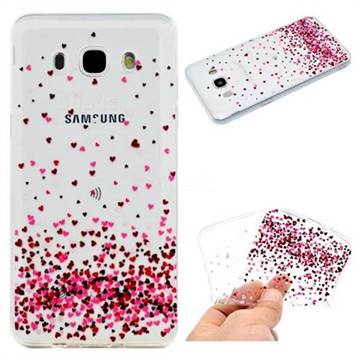 Heart Shaped Flowers Super Clear Soft TPU Back Cover for Samsung Galaxy J3 2016 J320