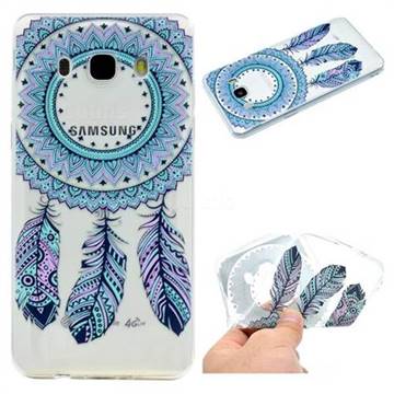 Blue Feather Campanula Super Clear Soft TPU Back Cover for Samsung Galaxy J3 2016 J320