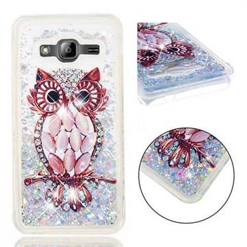 Seashell Owl Dynamic Liquid Glitter Quicksand Soft TPU Case for Samsung Galaxy J3 2016 J320