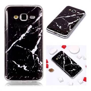 Black Rough white Soft TPU Marble Pattern Phone Case for Samsung Galaxy J3 2016 J320