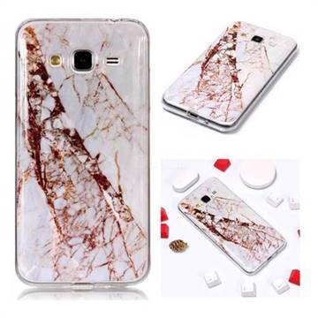 White Crushed Soft TPU Marble Pattern Phone Case for Samsung Galaxy J3 2016 J320
