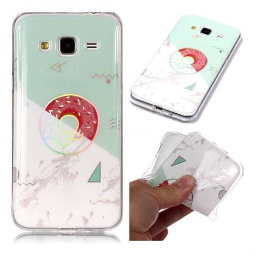 Donuts Marble Pattern Bright Color Laser Soft TPU Case for Samsung Galaxy J3 2016 J320