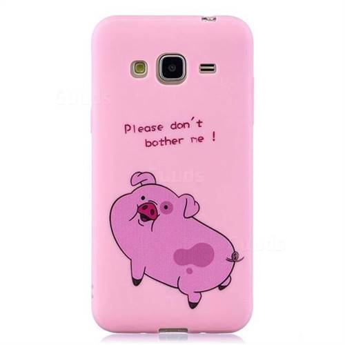 rietje schandaal Vegetatie Pink Cute Pig Soft Kiss Candy Hand Strap Silicone Case for Samsung Galaxy  J3 2016 J320 - TPU Case - Guuds