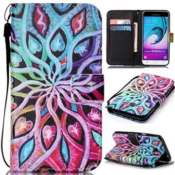 Spreading Flowers Leather Wallet Phone Case for Samsung Galaxy J3 ...