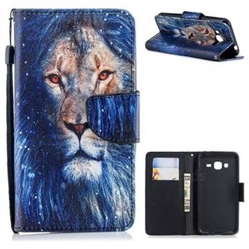 Lion PU Leather Wallet Phone Case for Samsung Galaxy J3 2016 J320