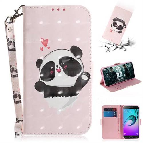 Heart Cat 3D Painted Leather Wallet Phone Case for Samsung Galaxy J3 2016 J320