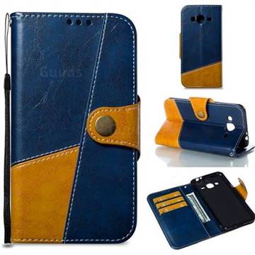 Retro Magnetic Stitching Wallet Flip Cover for Samsung Galaxy J3 2016 J320 - Blue