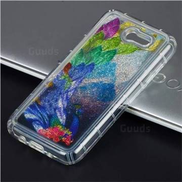 Phoenix Glassy Glitter Quicksand Dynamic Liquid Soft Phone Case for Samsung Galaxy J3 2017 Emerge US Edition