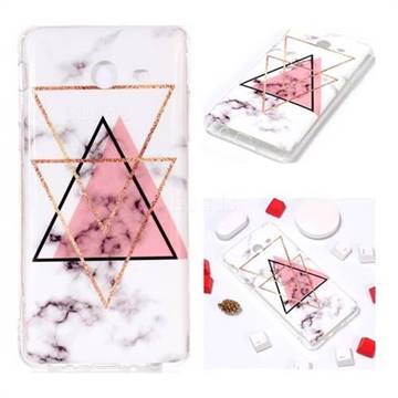 Inverted Triangle Powder Soft TPU Marble Pattern Phone Case for Samsung Galaxy J3 2017 Emerge US Edition