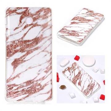 Rose Gold Grain Soft TPU Marble Pattern Phone Case for Samsung Galaxy J3 2017 Emerge US Edition