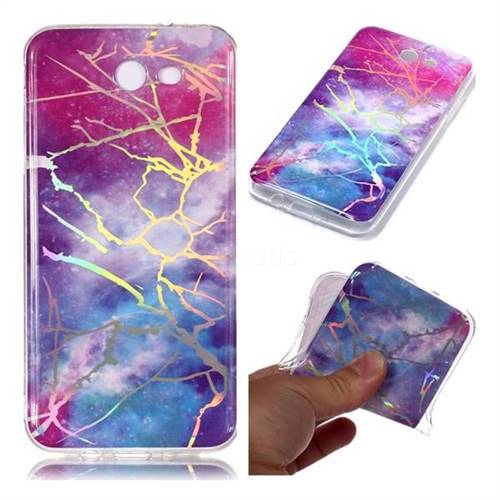 Dream Sky Marble Pattern Bright Color Laser Soft TPU Case for Samsung Galaxy J3 2017 Emerge US Edition
