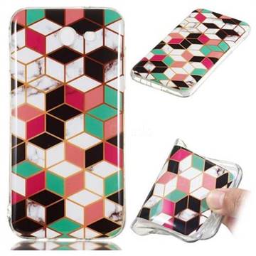 Three-dimensional Square Soft TPU Marble Pattern Phone Case for Samsung Galaxy J3 2017 Emerge US Edition