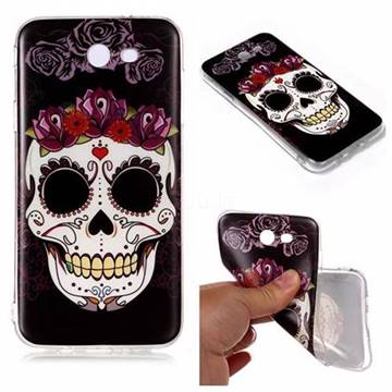 Flowers Skull Matte Soft TPU Back Cover for Samsung Galaxy J3 2017 Emerge US Edition