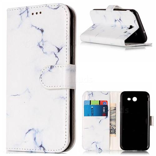 Soft White Marble PU Leather Wallet Case for Samsung Galaxy J3 2017 Emerge