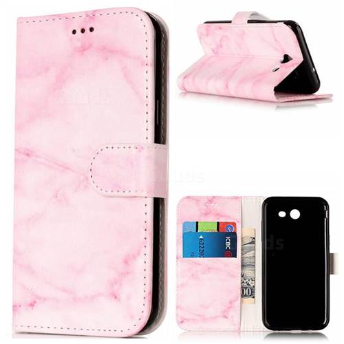Pink Marble PU Leather Wallet Case for Samsung Galaxy J3 2017 Emerge