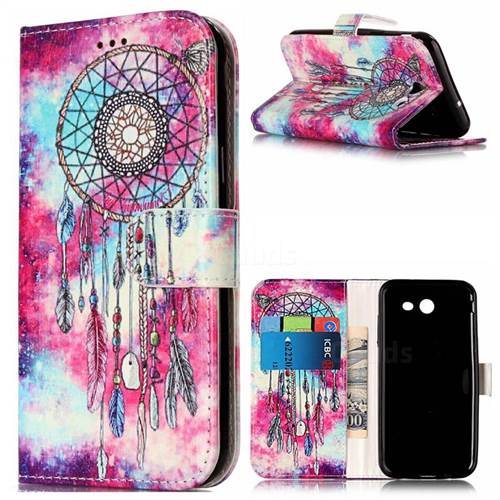 Butterfly Chimes PU Leather Wallet Case for Samsung Galaxy J3 2017 Emerge