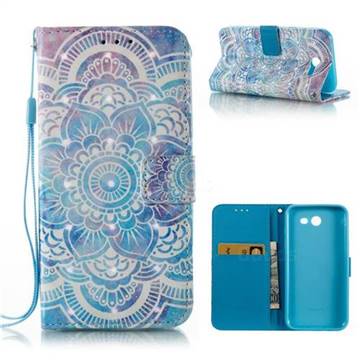 Mandala 3D Painted Leather Wallet Case for Samsung Galaxy J3 2017 Emerge