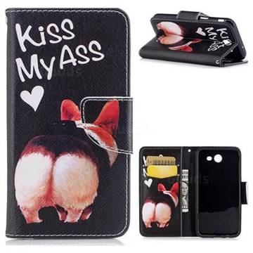 Lovely Pig Ass Leather Wallet Case for Samsung Galaxy J3 2017 Emerge