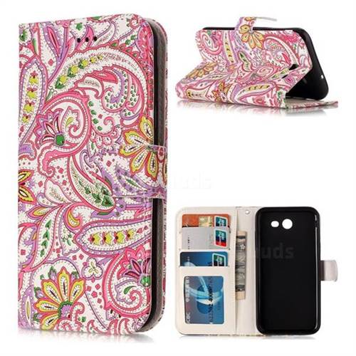 Pepper Flowers 3D Relief Oil PU Leather Wallet Case for Samsung Galaxy J3 2017 Emerge US Edition