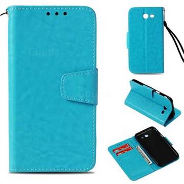 Retro Phantom Smooth PU Leather Wallet Holster Case for Samsung Galaxy J3 2017 Emerge US Edition - Sky Blue