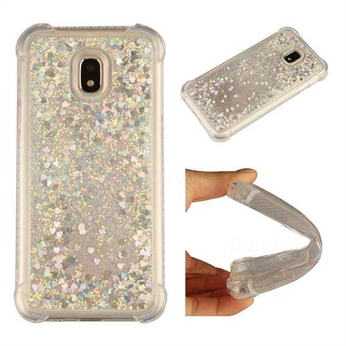 Dynamic Liquid Glitter Sand Quicksand Star TPU Case for Samsung Galaxy J3 2017 J330 Eurasian - Silver