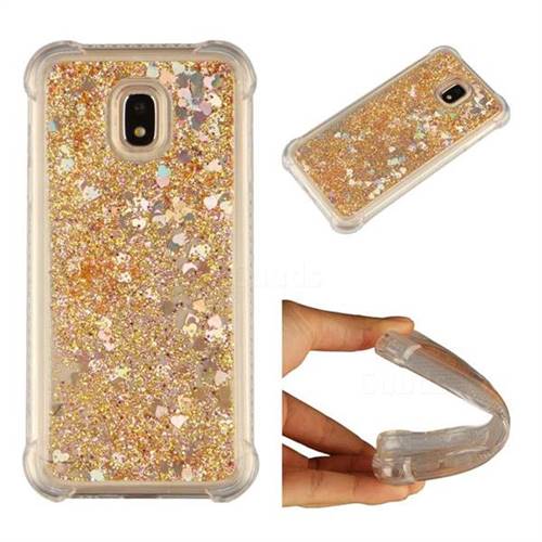 Dynamic Liquid Glitter Sand Quicksand Star TPU Case for Samsung Galaxy J3 2017 J330 Eurasian - Diamond Gold