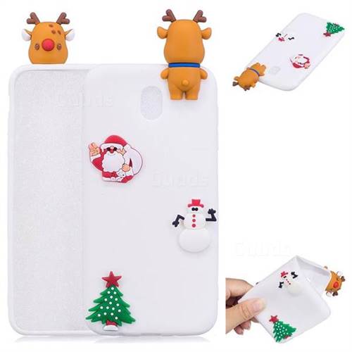 White Elk Christmas Xmax Soft 3D Silicone Case for Samsung Galaxy J3 2017 J330 Eurasian