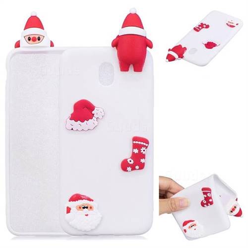 White Santa Claus Christmas Xmax Soft 3D Silicone Case for Samsung Galaxy J3 2017 J330 Eurasian