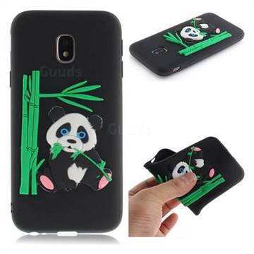 Panda Eating Bamboo Soft 3D Silicone Case for Samsung Galaxy J3 2017 J330 Eurasian - Black