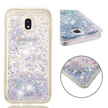 Dynamic Liquid Glitter Quicksand Sequins TPU Phone Case for Samsung Galaxy J3 2017 J330 Eurasian - Silver