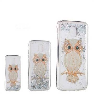 Seashell Owl Dynamic Liquid Glitter Quicksand Soft TPU Case for Samsung Galaxy J3 2017 J330 Eurasian
