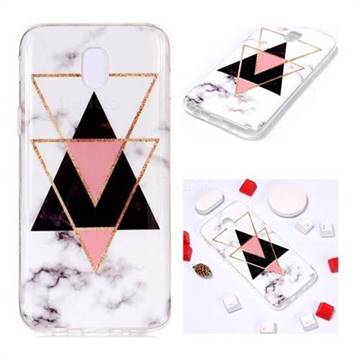 Inverted Triangle Black Soft TPU Marble Pattern Phone Case for Samsung Galaxy J3 2017 J330 Eurasian