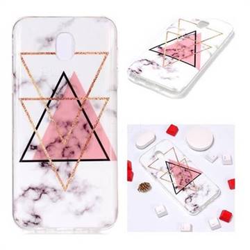 Inverted Triangle Powder Soft TPU Marble Pattern Phone Case for Samsung Galaxy J3 2017 J330 Eurasian