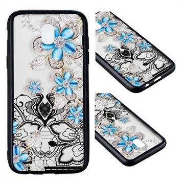 Lilac Lace Diamond Flower Soft TPU Back Cover for Samsung Galaxy J3 2017 J330 Eurasian